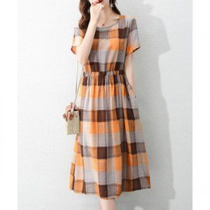 Short sleeve midi dress
